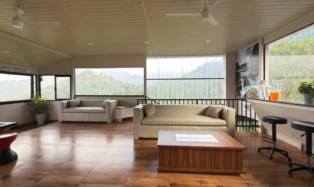 Program hall for events at Mount 360 Degree Resort, Poovaranthode, Kerala