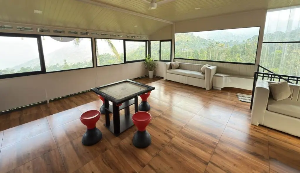 Indoor games area at Mount 360 Resort, Kozhikode District