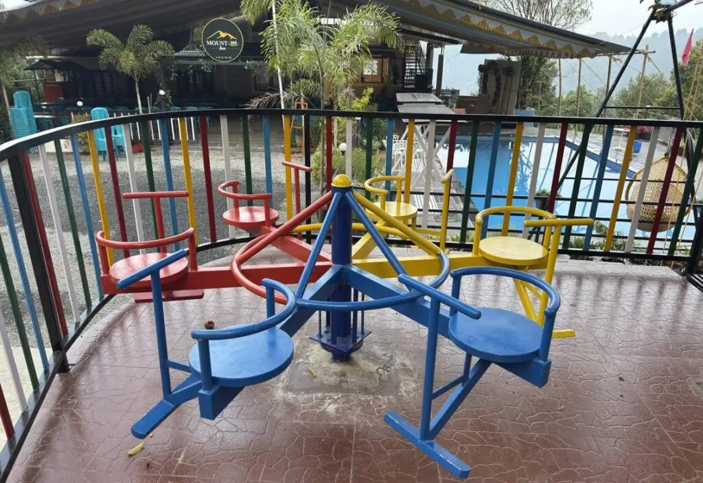 Outdoor swing set at Mount 360 Degree Resort, kozhikode, Kerala