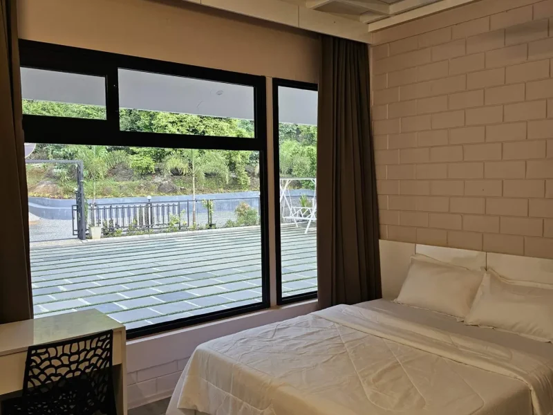 Spacious bedroom with king-size bed at Mount 360 Resort